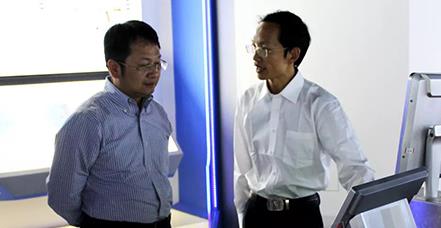 平潭综合实验区党工委副书记、管委会主任林文耀一行莅临罗普特科技集团调研指导